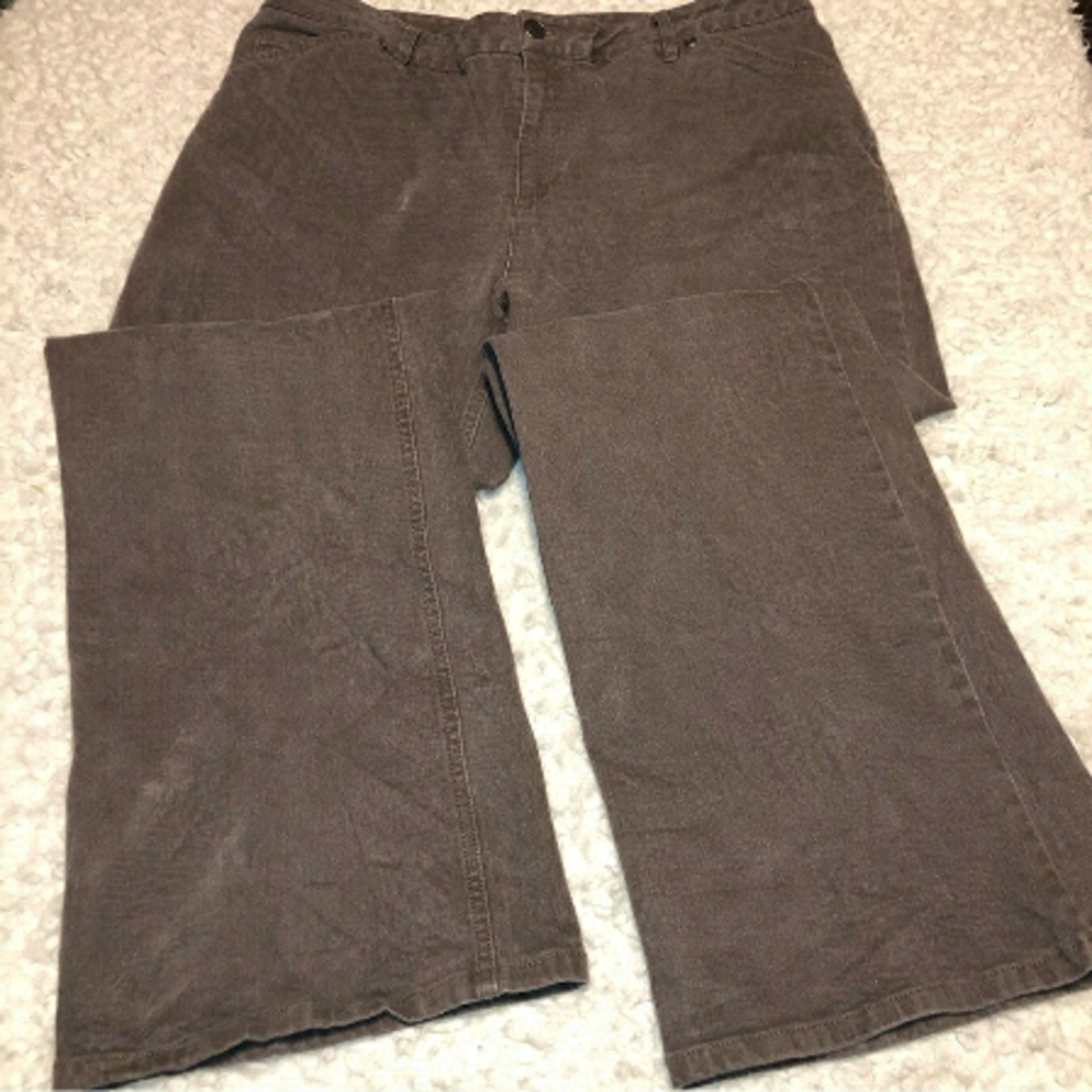 5/$25 𝅺J.JILL Stretch Grey Indigo Denim Jeans Womens Size 16 With Spots 34W 29L